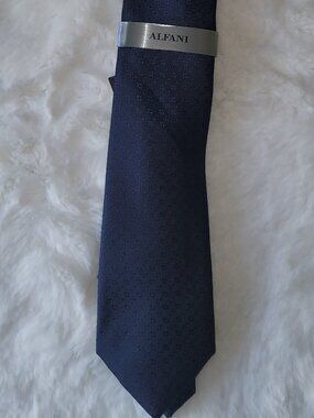 Alfani Mens Allendale Dot-Print Tie Dark Navy OS